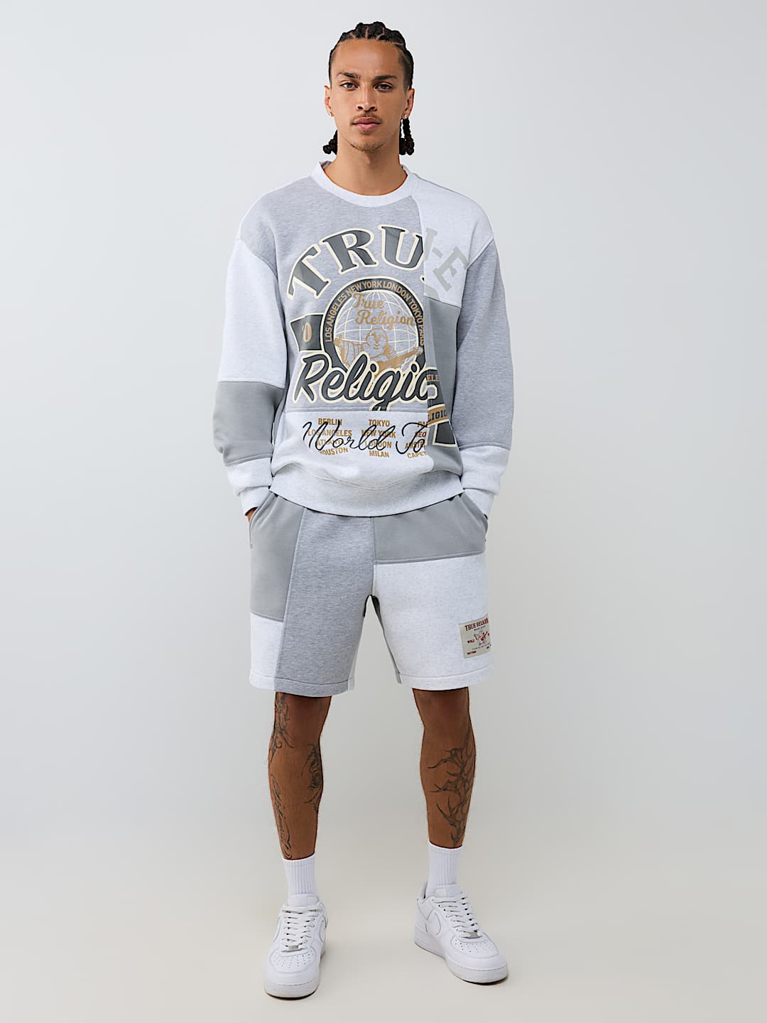 SPLICED CREWNECK SWEATER