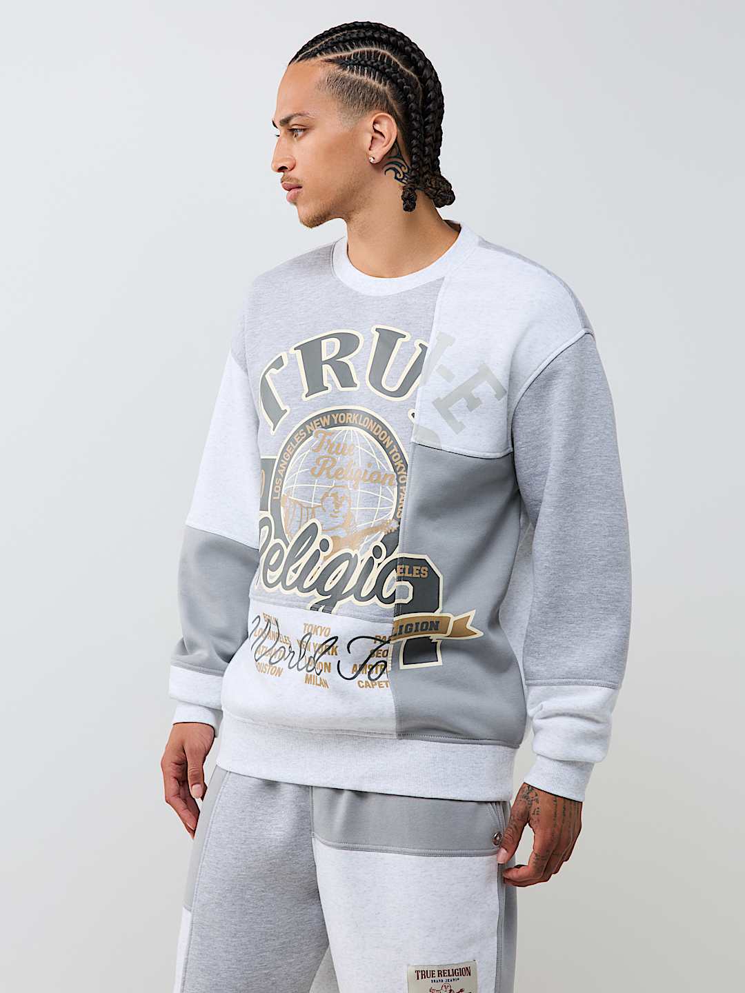 SPLICED CREWNECK SWEATER