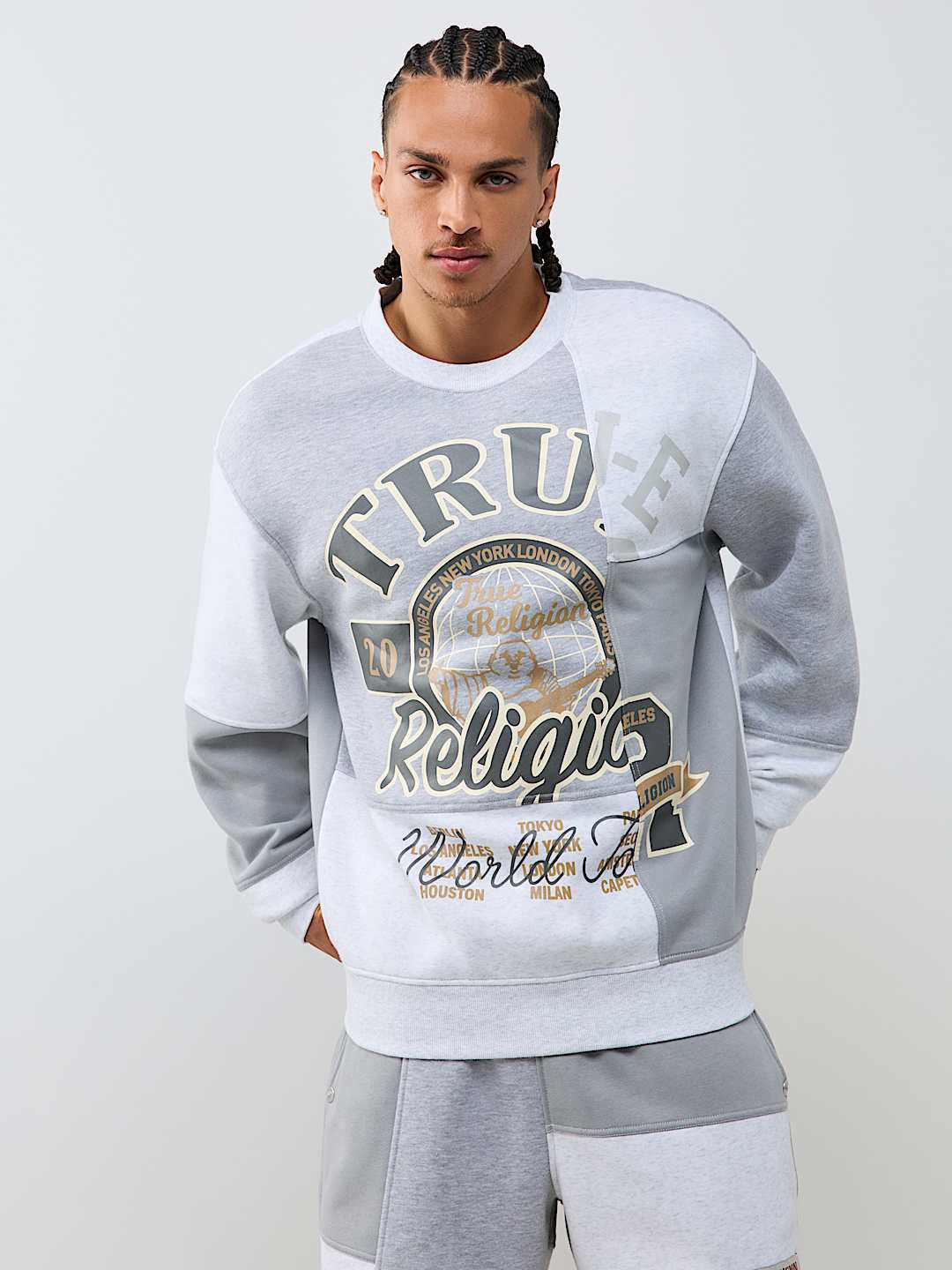 SPLICED CREWNECK SWEATER