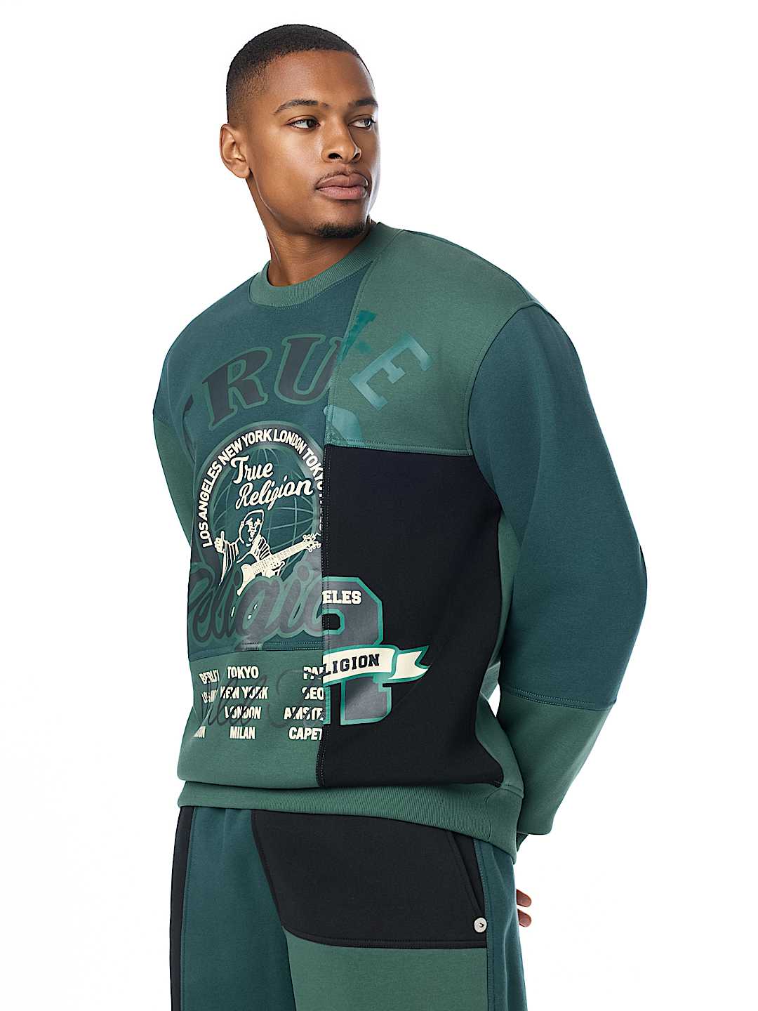 SPLICED CREWNECK SWEATER