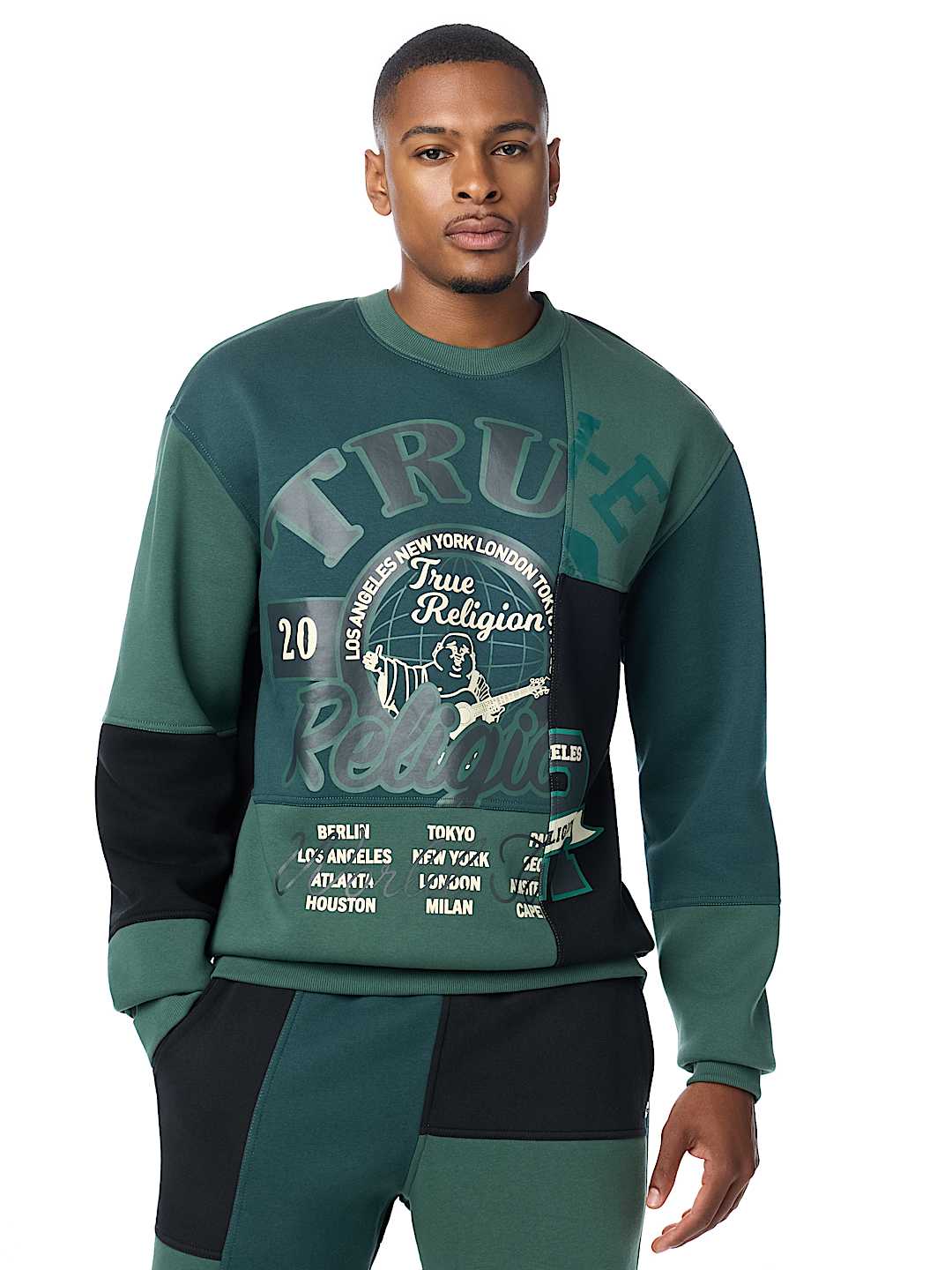 SPLICED CREWNECK SWEATER