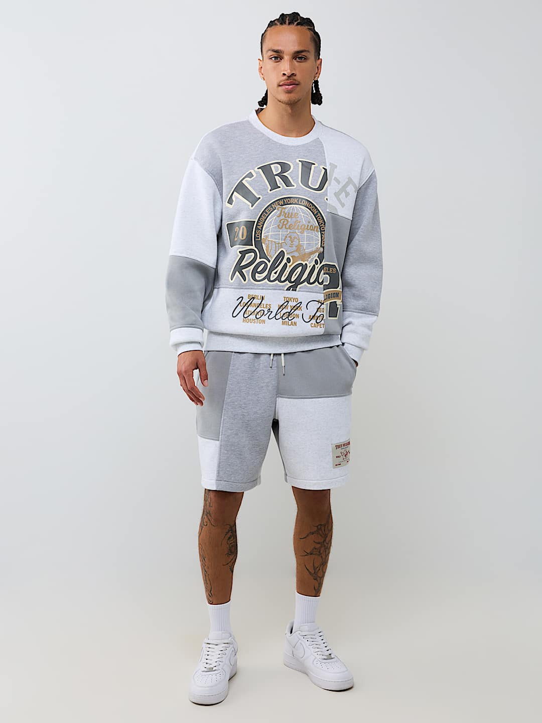 SPLICED FLEECE SHORT