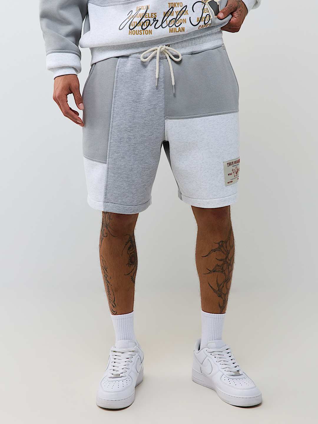 SPLICED FLEECE SHORT