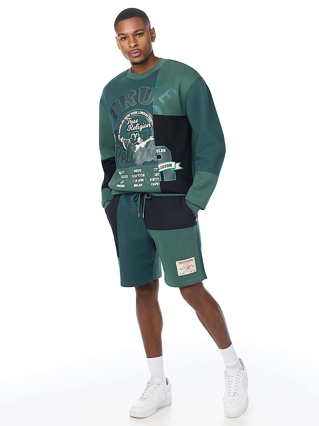 SPLICED FLEECE SHORT