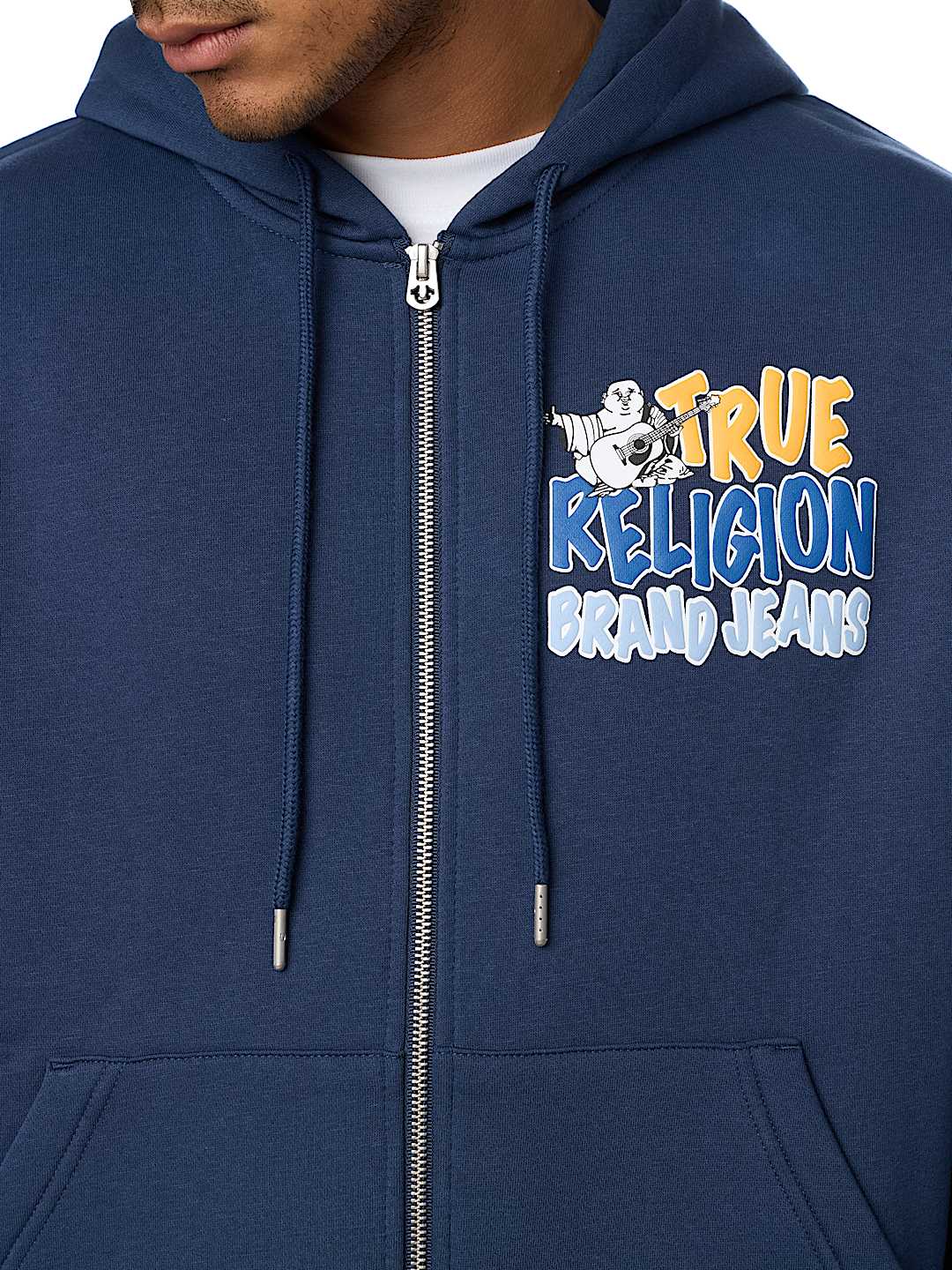 BUDDHA LOGO BOXY ZIP HOODIE