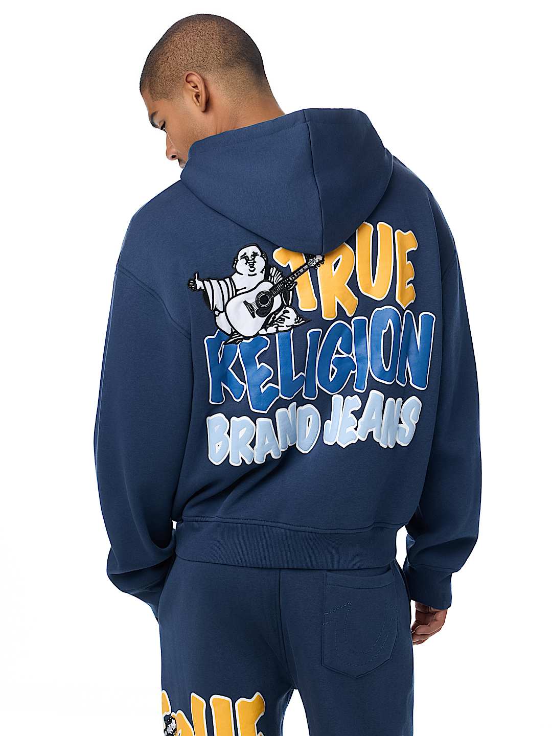 BUDDHA LOGO BOXY ZIP HOODIE