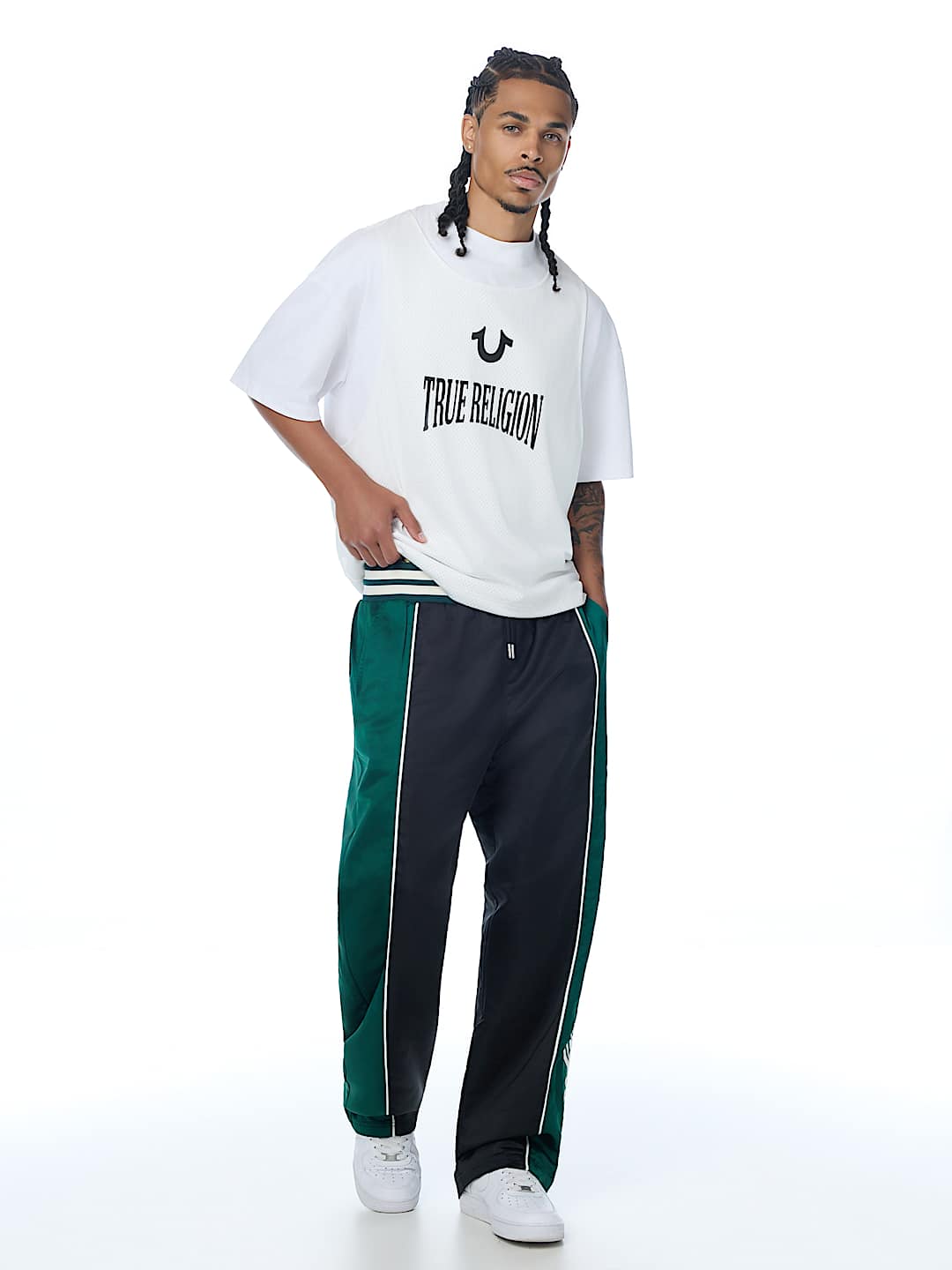 SATIN WARM-UP PANT