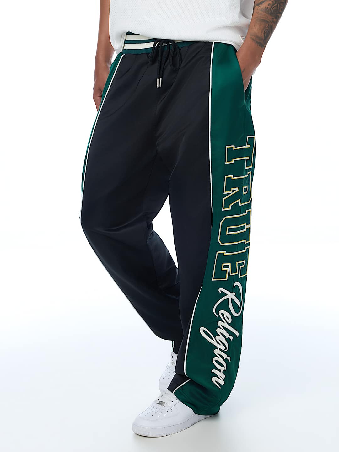SATIN WARM-UP PANT