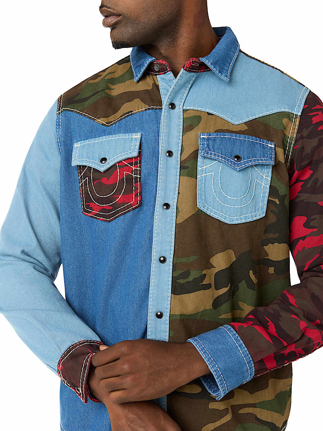 PLAID BIG T WESTERN SHIRT