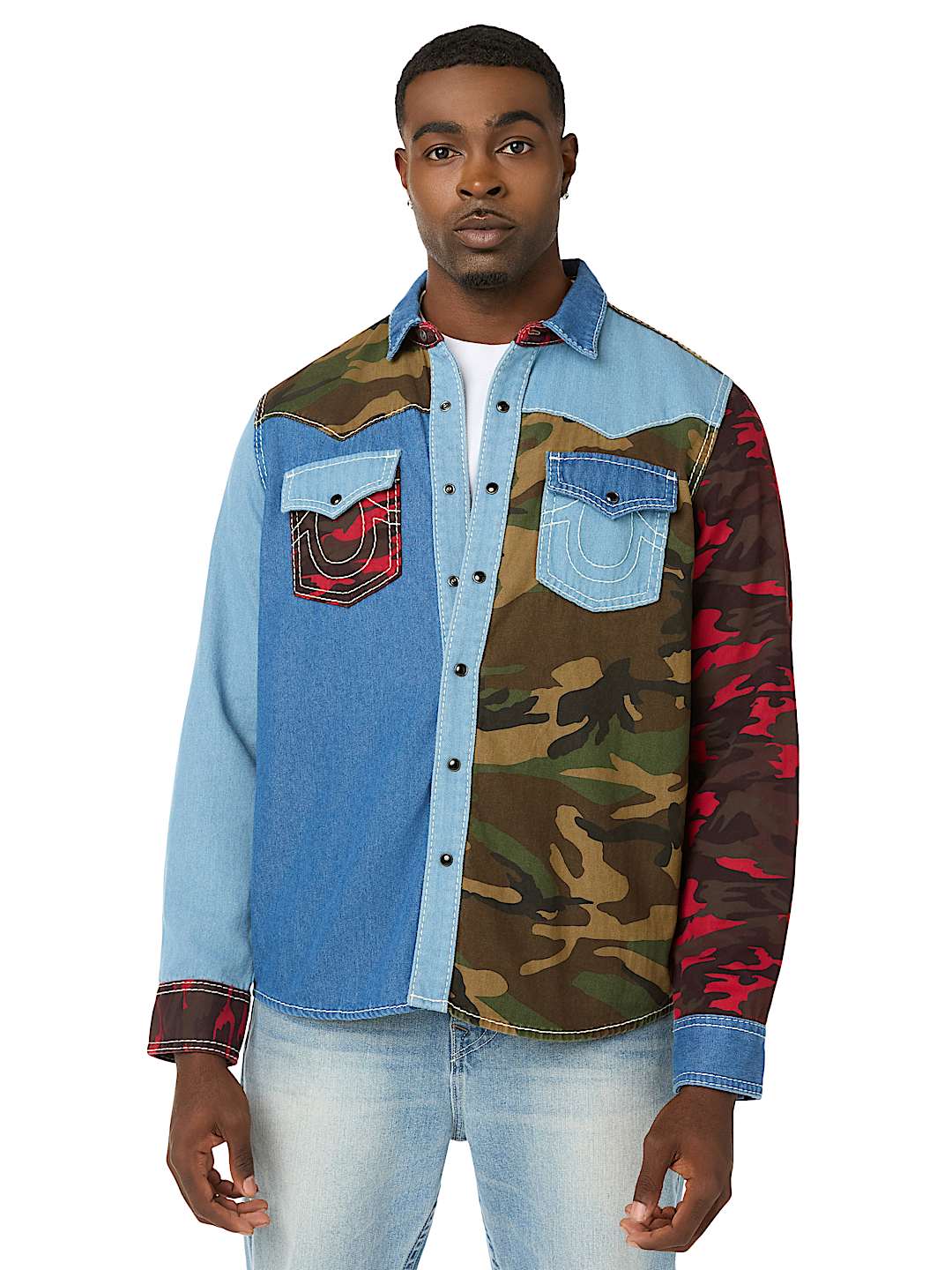 PLAID BIG T WESTERN SHIRT