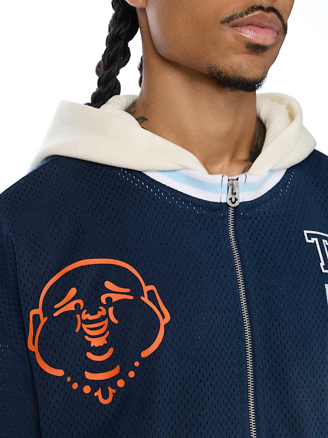 FOOTBALL JERSEY ZIP HOODIE