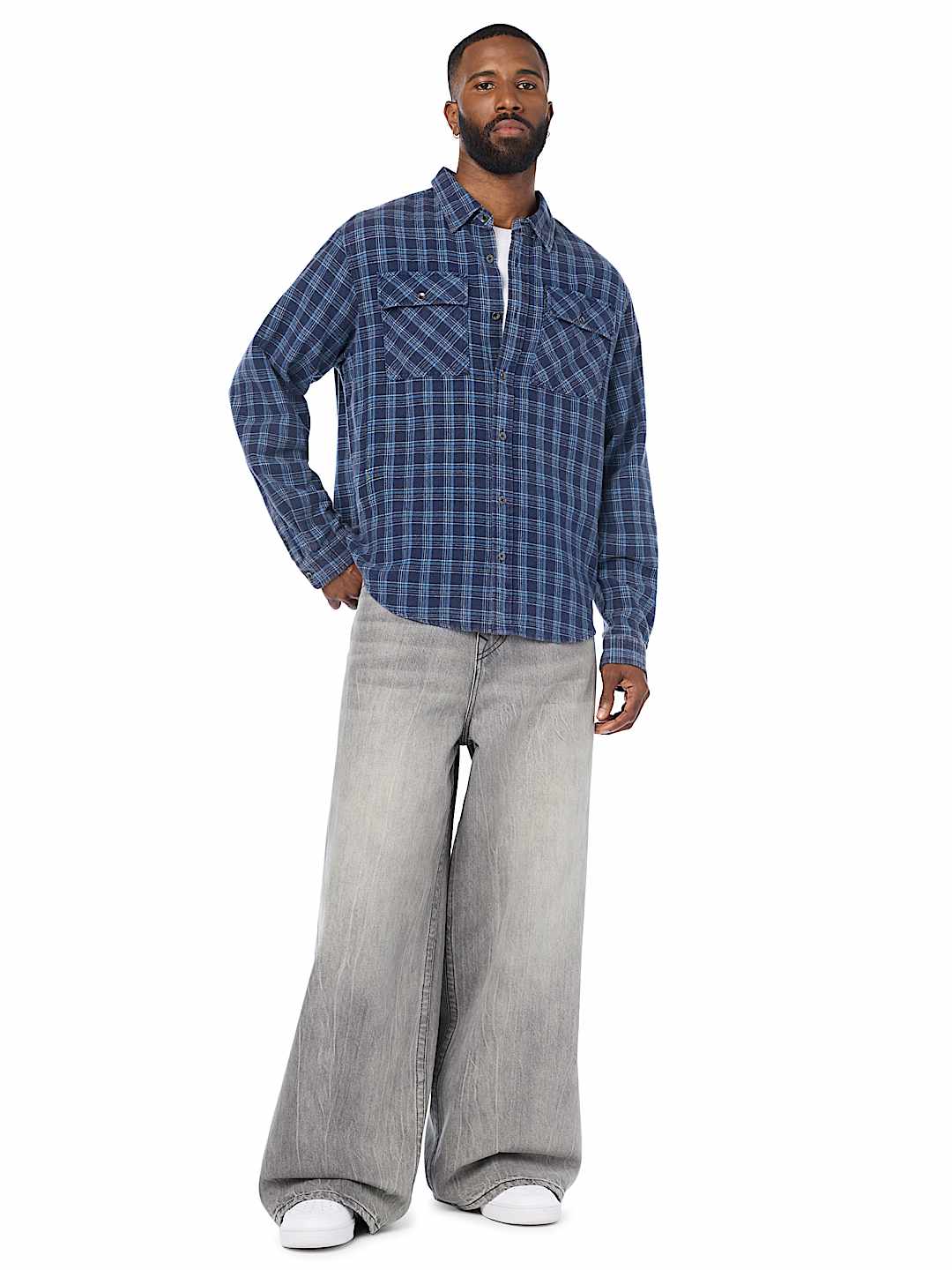 WASHED PLAID WORKWEAR SHIRT