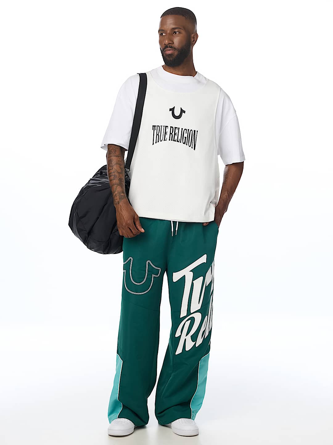 HORSESHOE LOGO BAGGY NYLON PANT