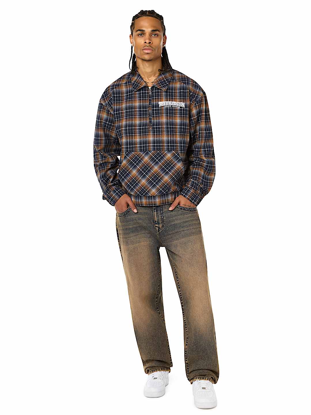 FLANNEL POPOVER LONG SLEEVE SHIRT