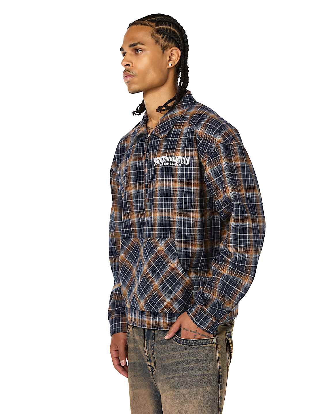 FLANNEL POPOVER LONG SLEEVE SHIRT