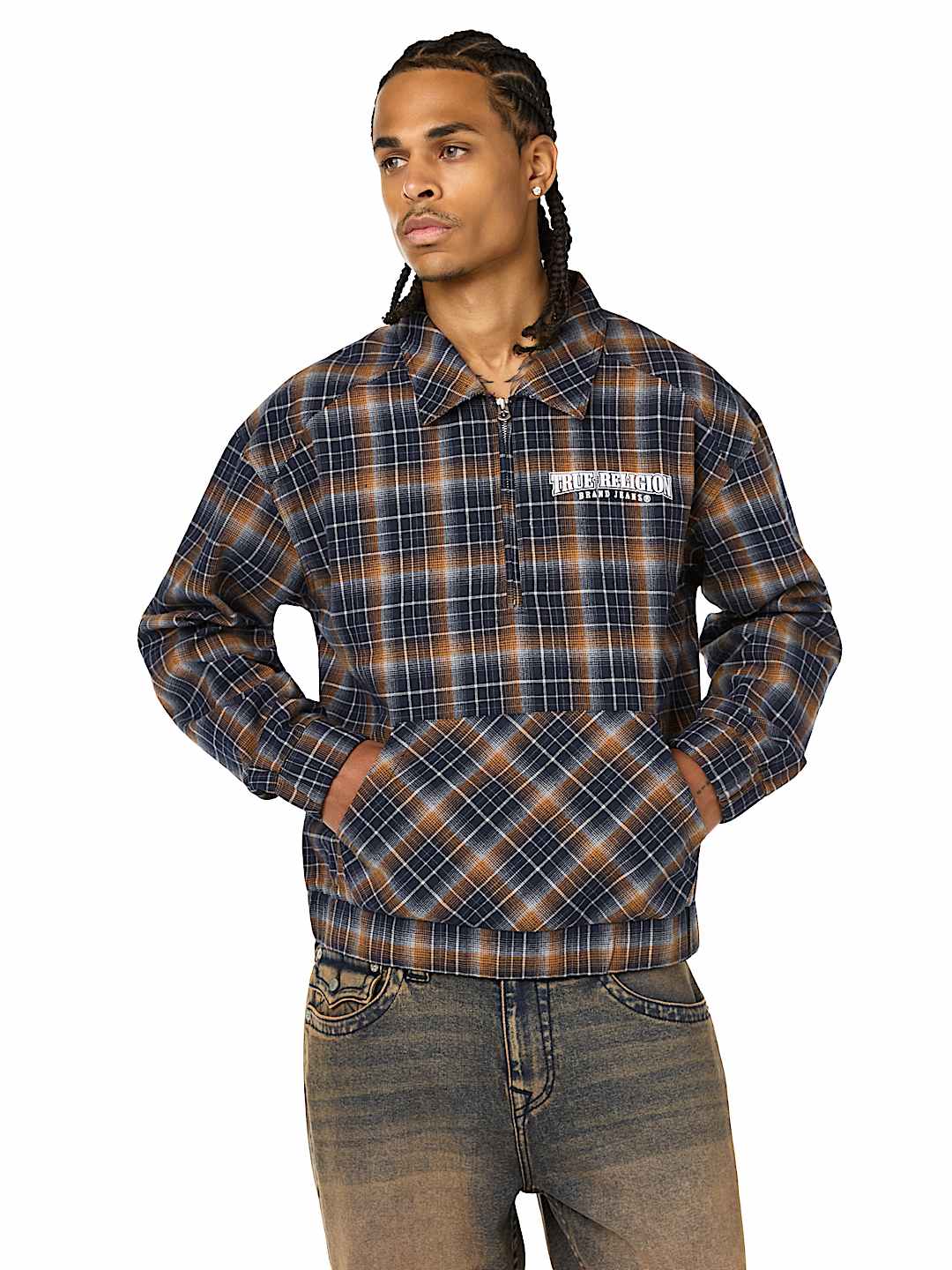 FLANNEL POPOVER LONG SLEEVE SHIRT