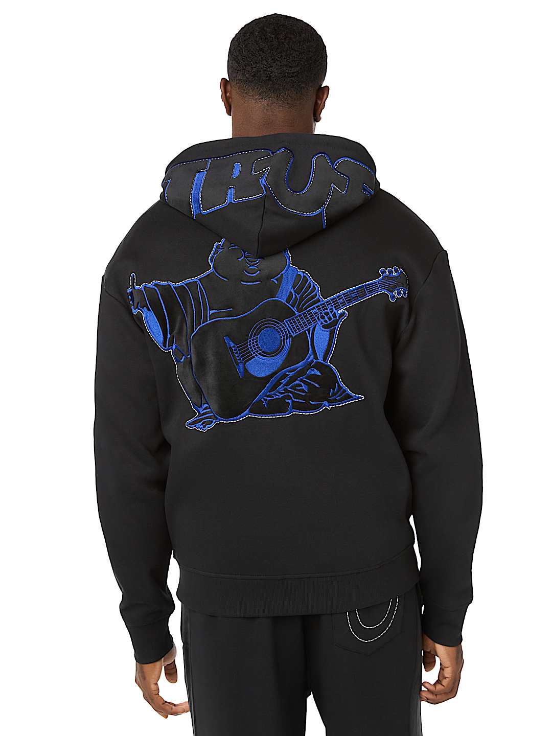 VELOUR LOGO ZIP HOODIE