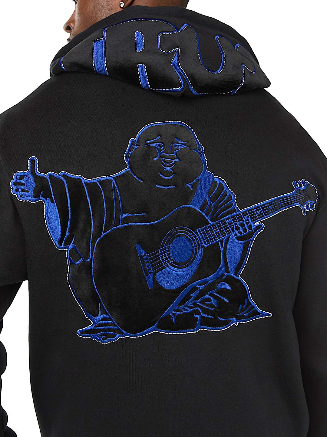VELOUR LOGO ZIP HOODIE