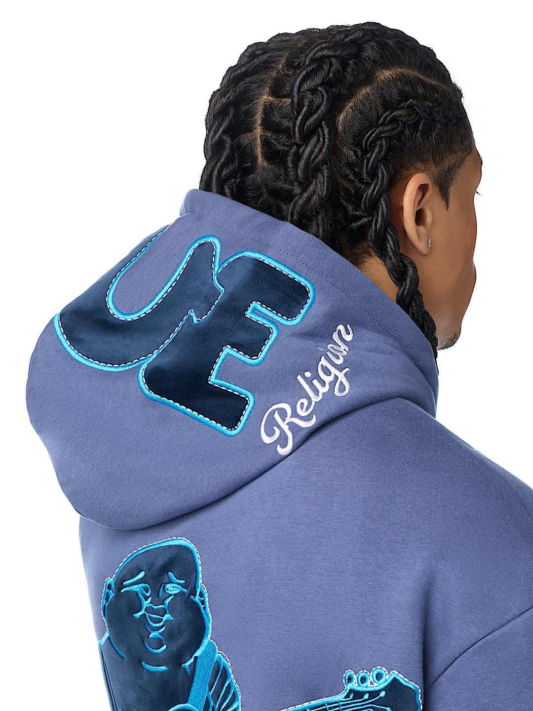 VELOUR LOGO ZIP HOODIE