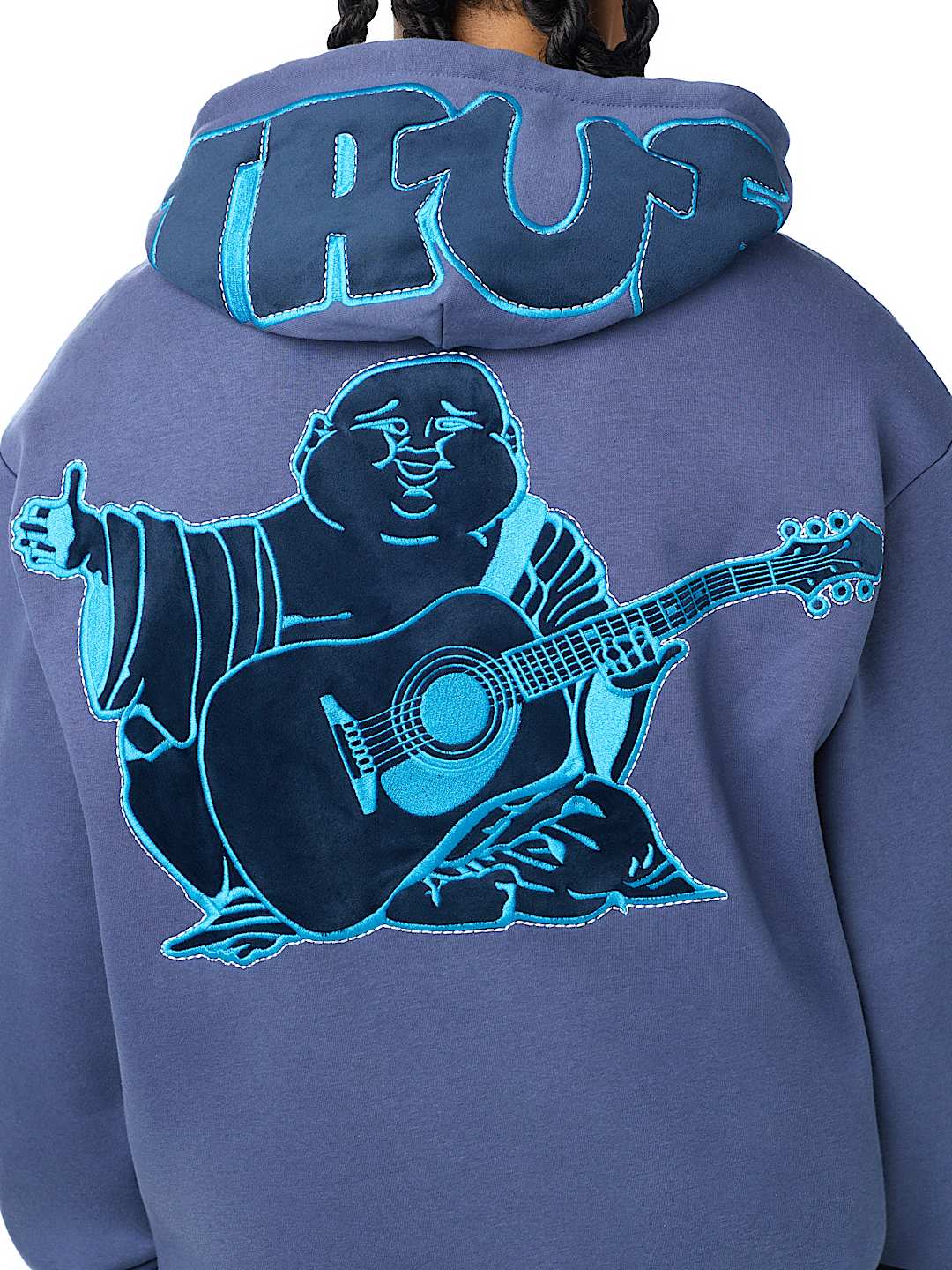 VELOUR LOGO ZIP HOODIE