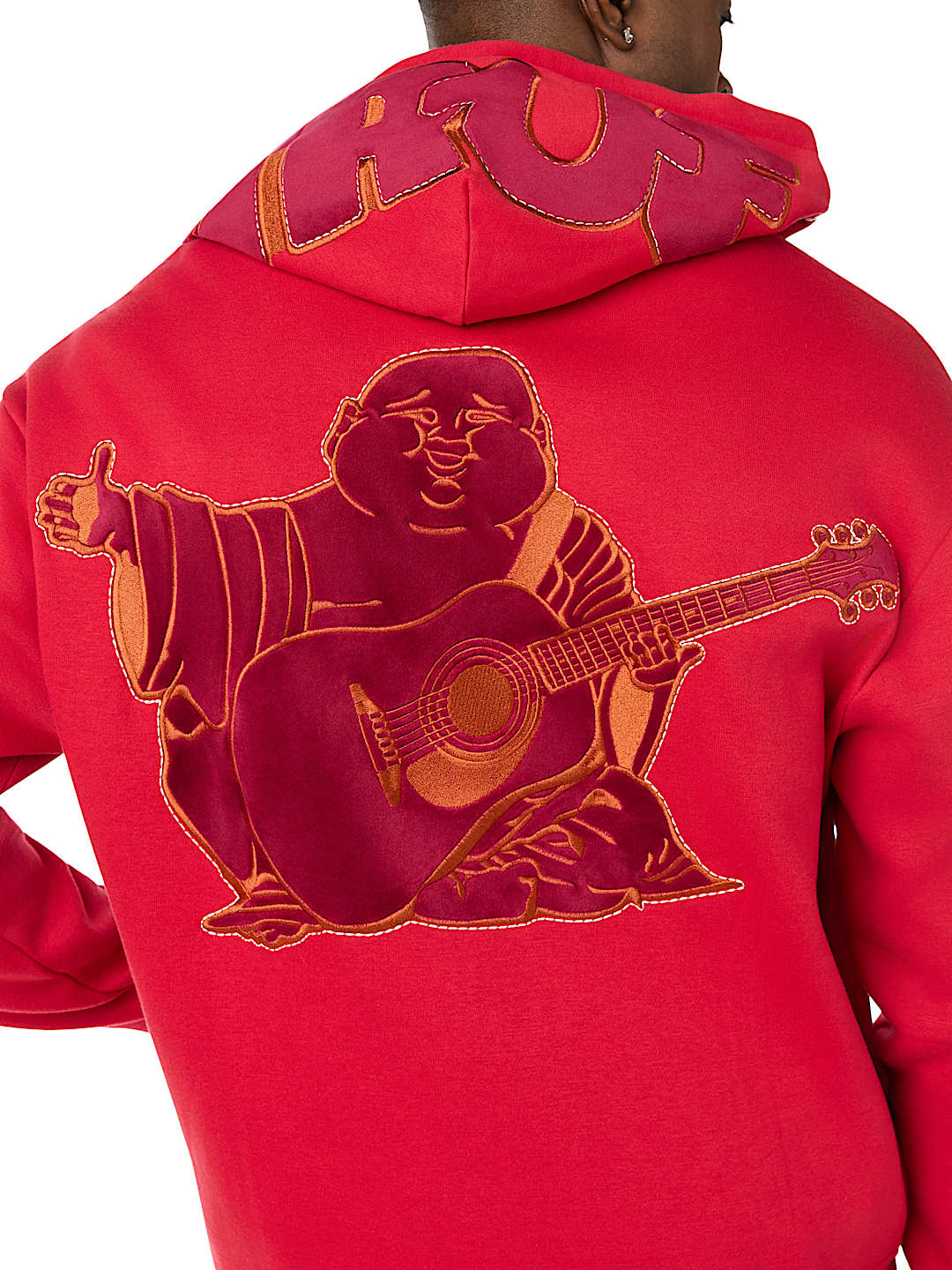 VELOUR LOGO ZIP HOODIE