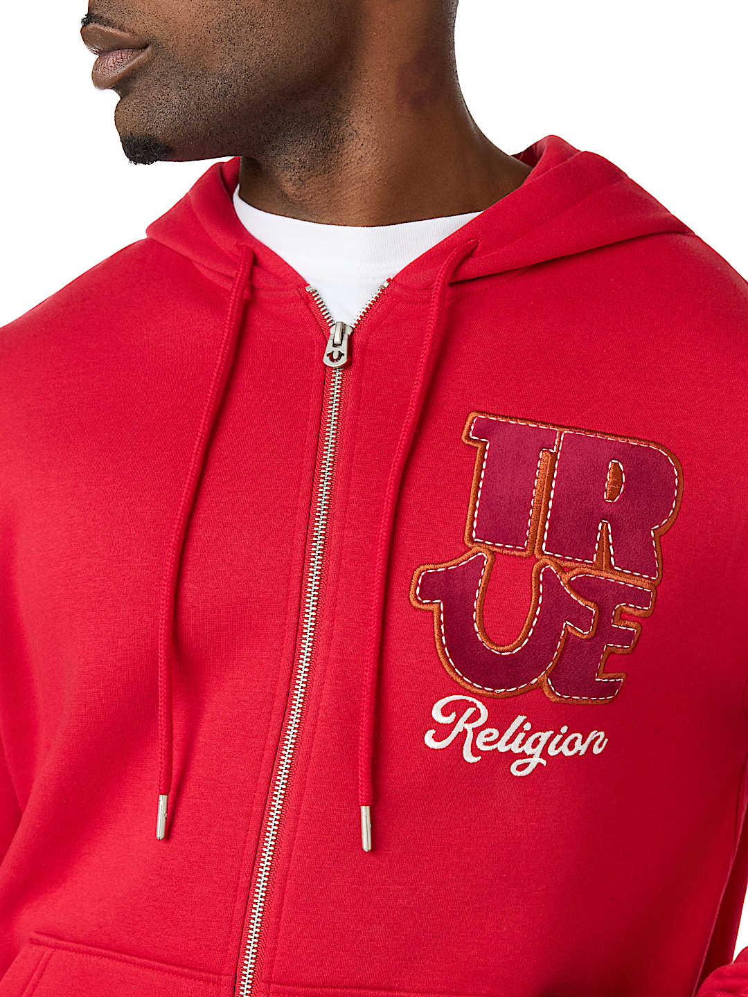 VELOUR LOGO ZIP HOODIE