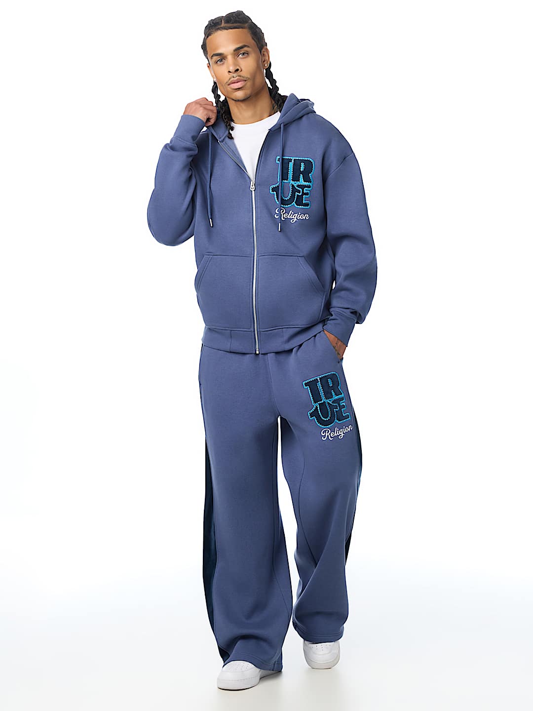 VELOUR LOGO BAGGY SWEATPANT