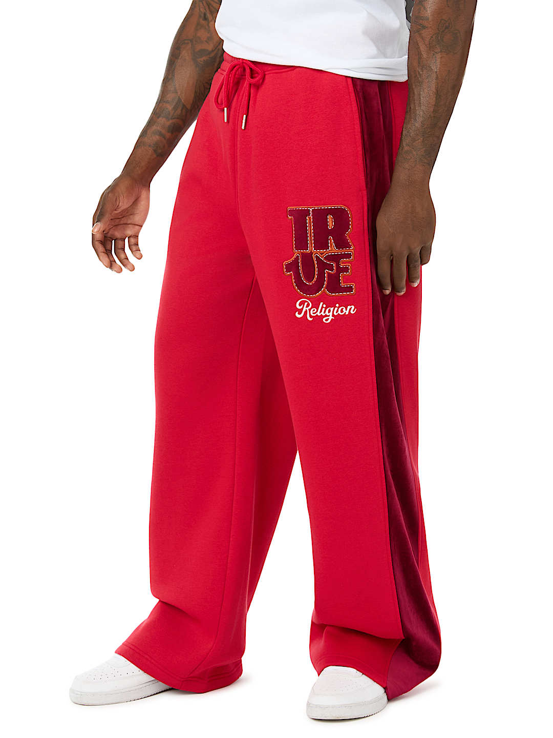 VELOUR LOGO BAGGY SWEATPANT