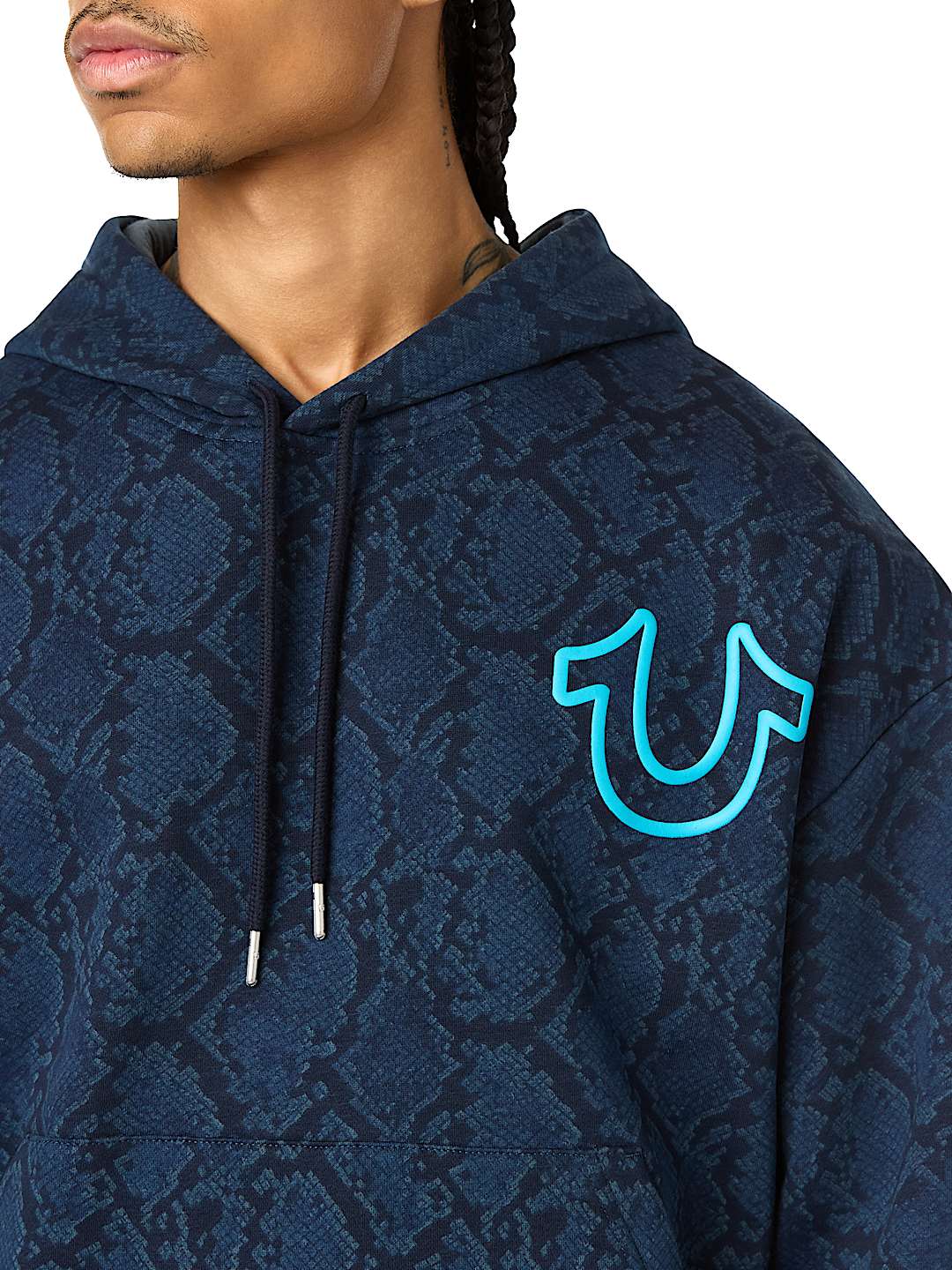 SNAKESKIN BOXY HOODIE