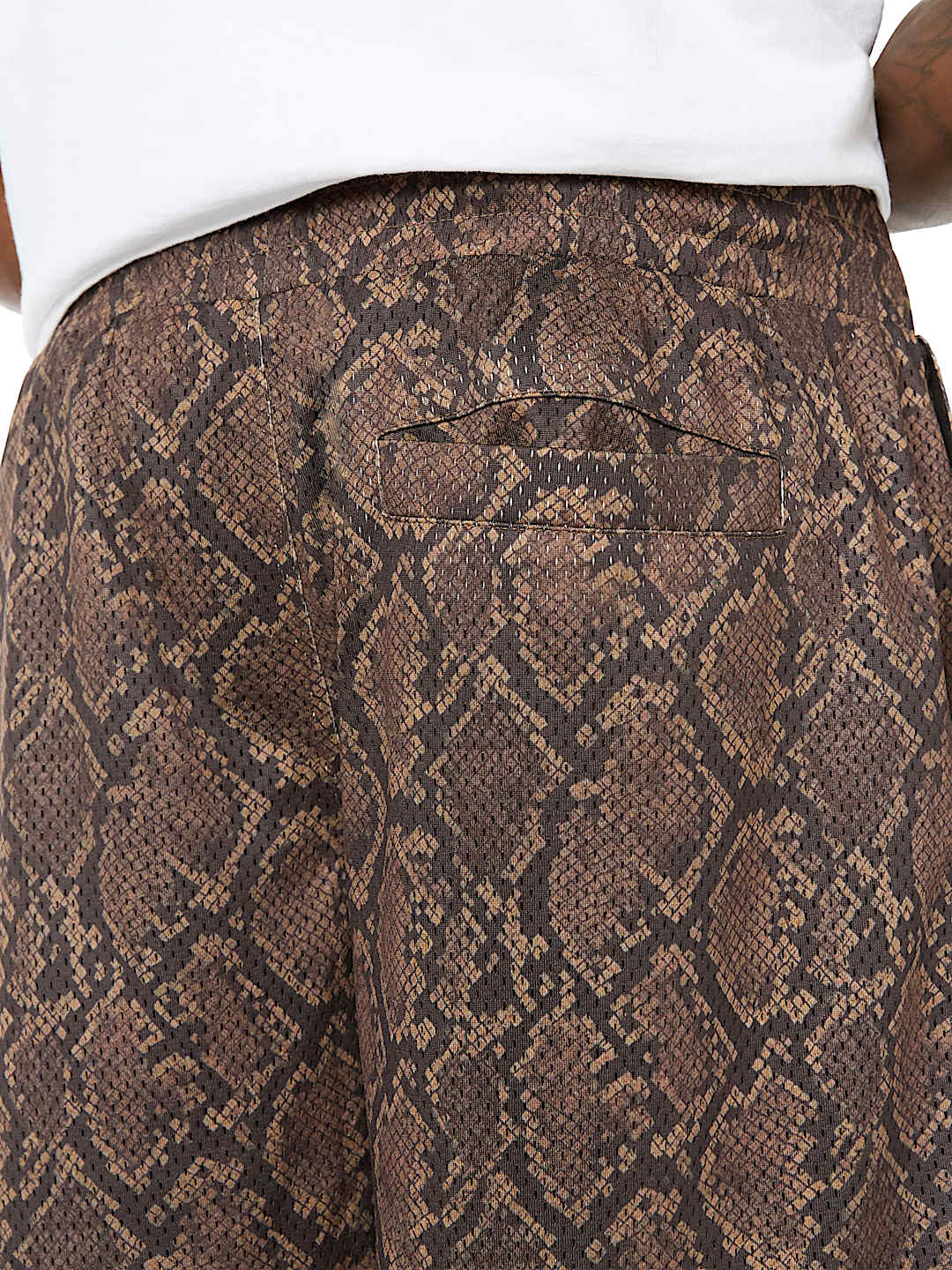 SNAKESKIN MESH BASKETBALL SHORT