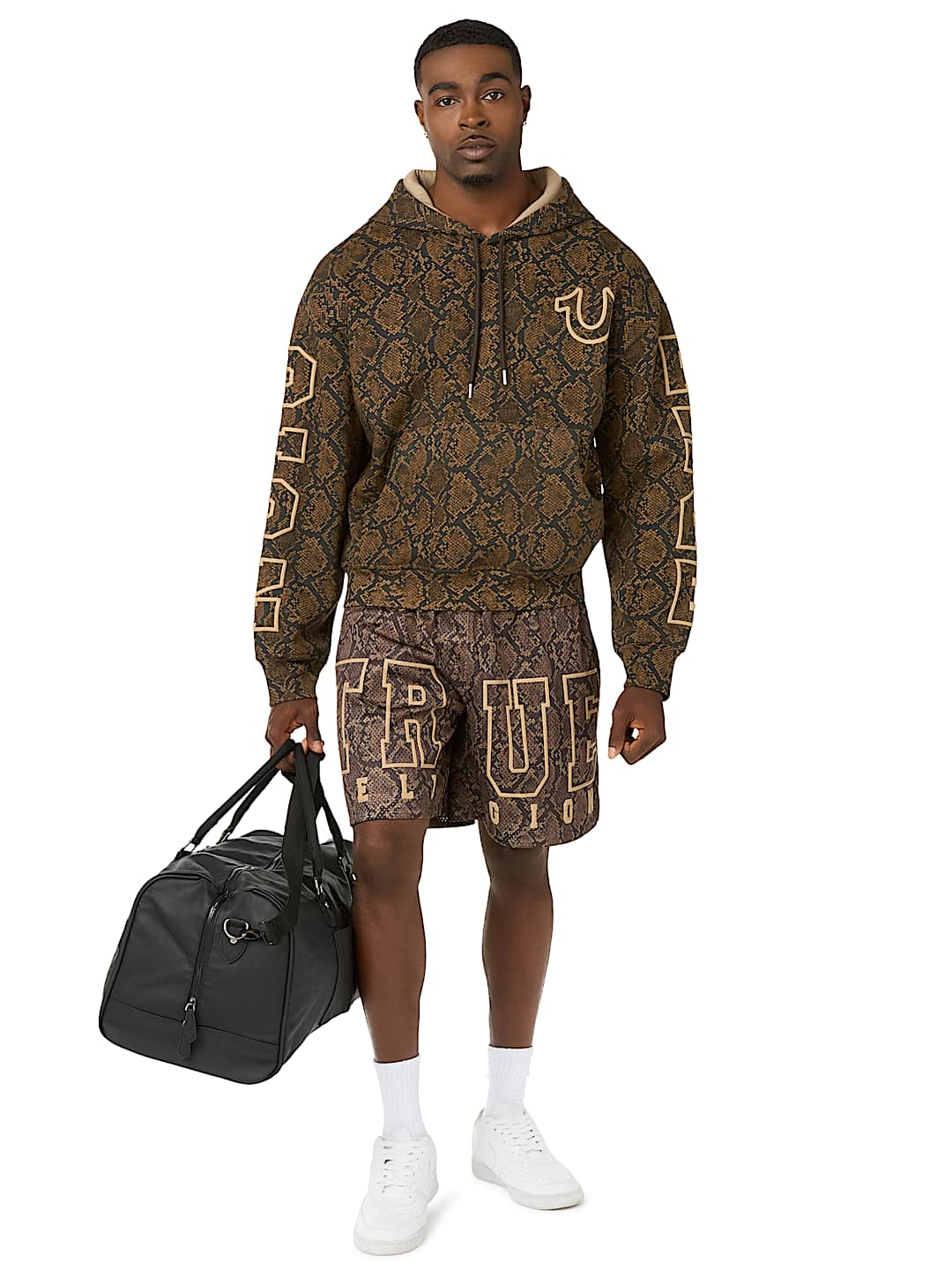 SNAKESKIN MESH BASKETBALL SHORT