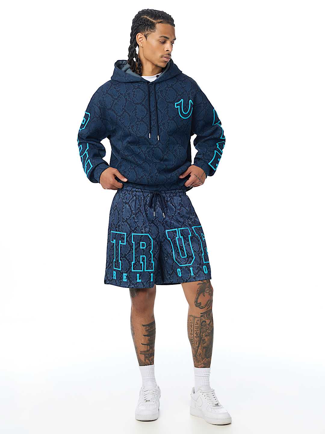 SNAKESKIN MESH BASKETBALL SHORT