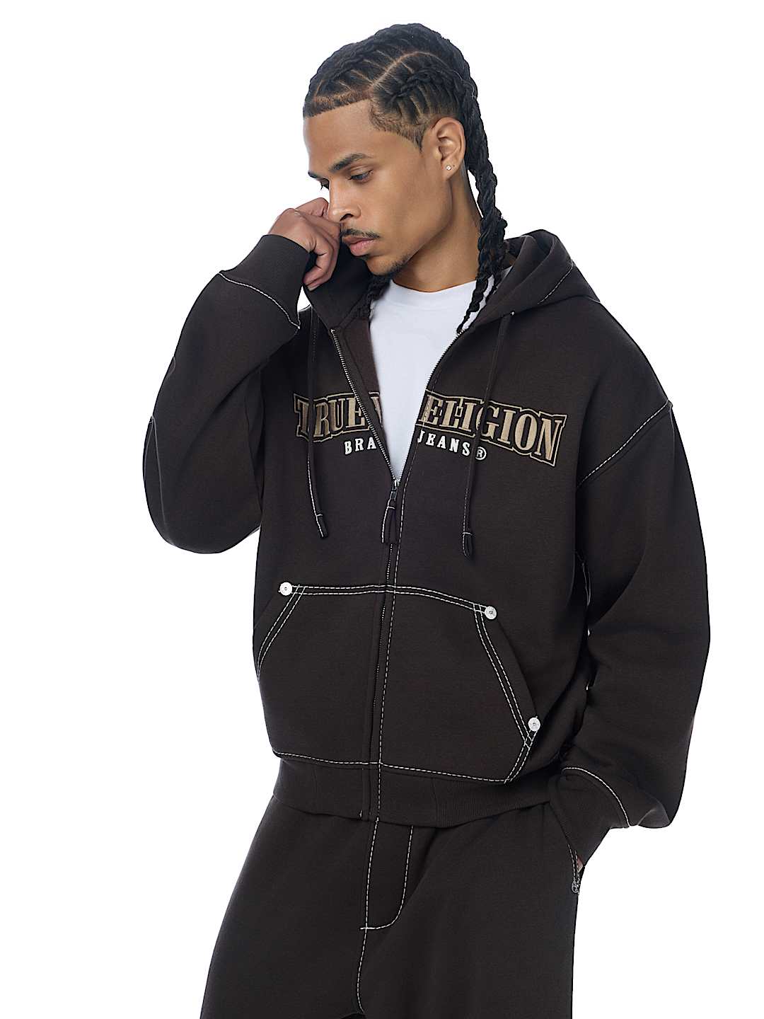 BIG T WORLD TOUR BOXY ZIP HOODIE
