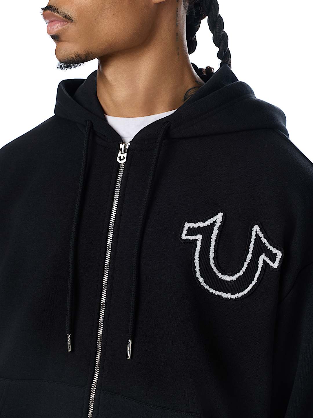 RIBBED BOXY ZIP HOODIE