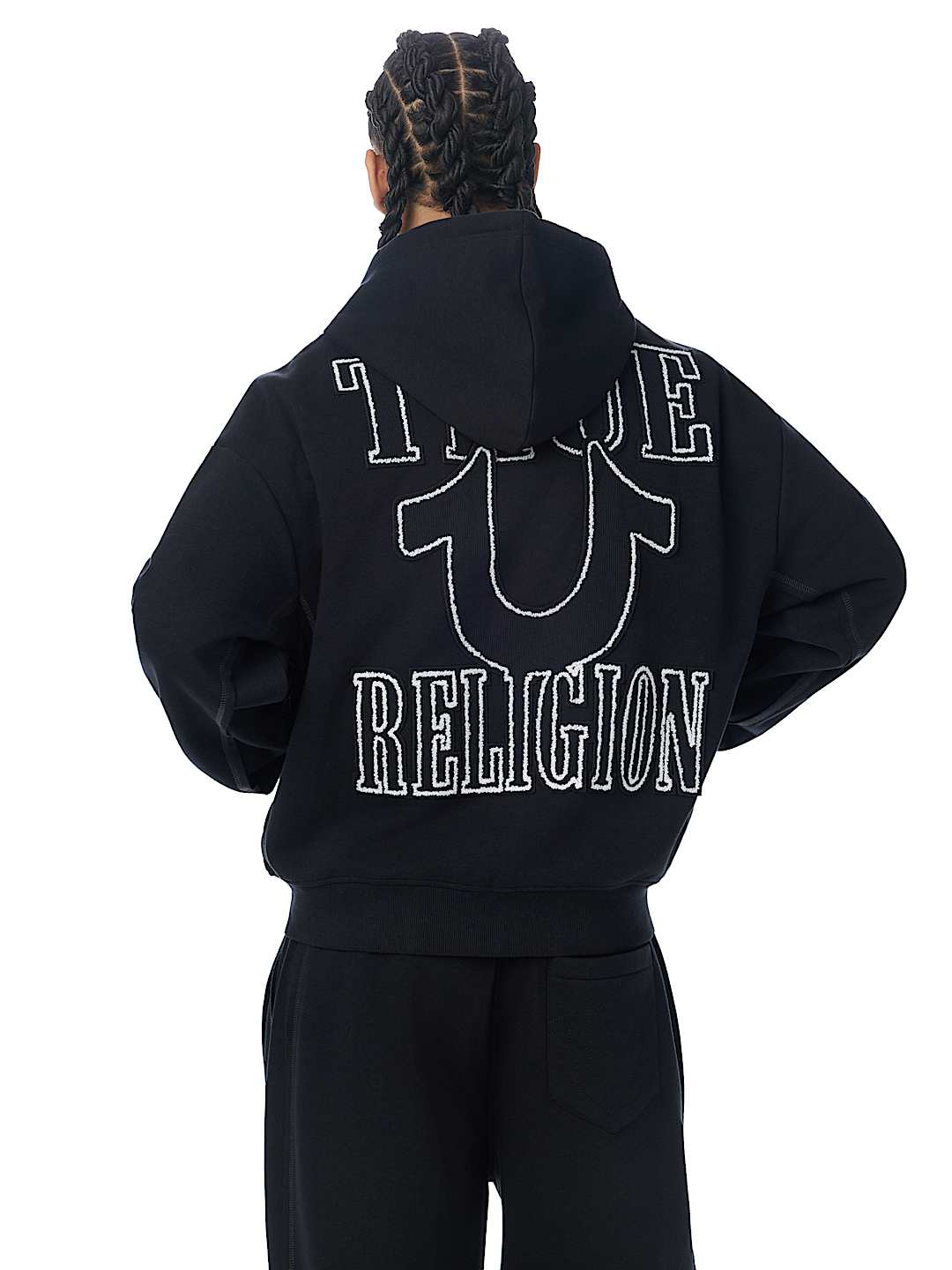 RIBBED BOXY ZIP HOODIE