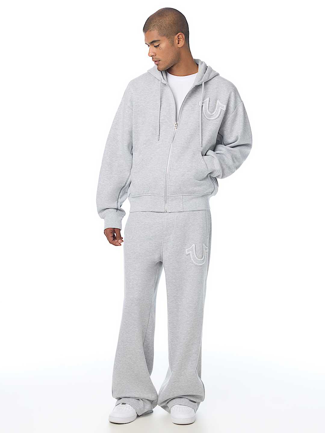 RIBBED BOXY ZIP HOODIE