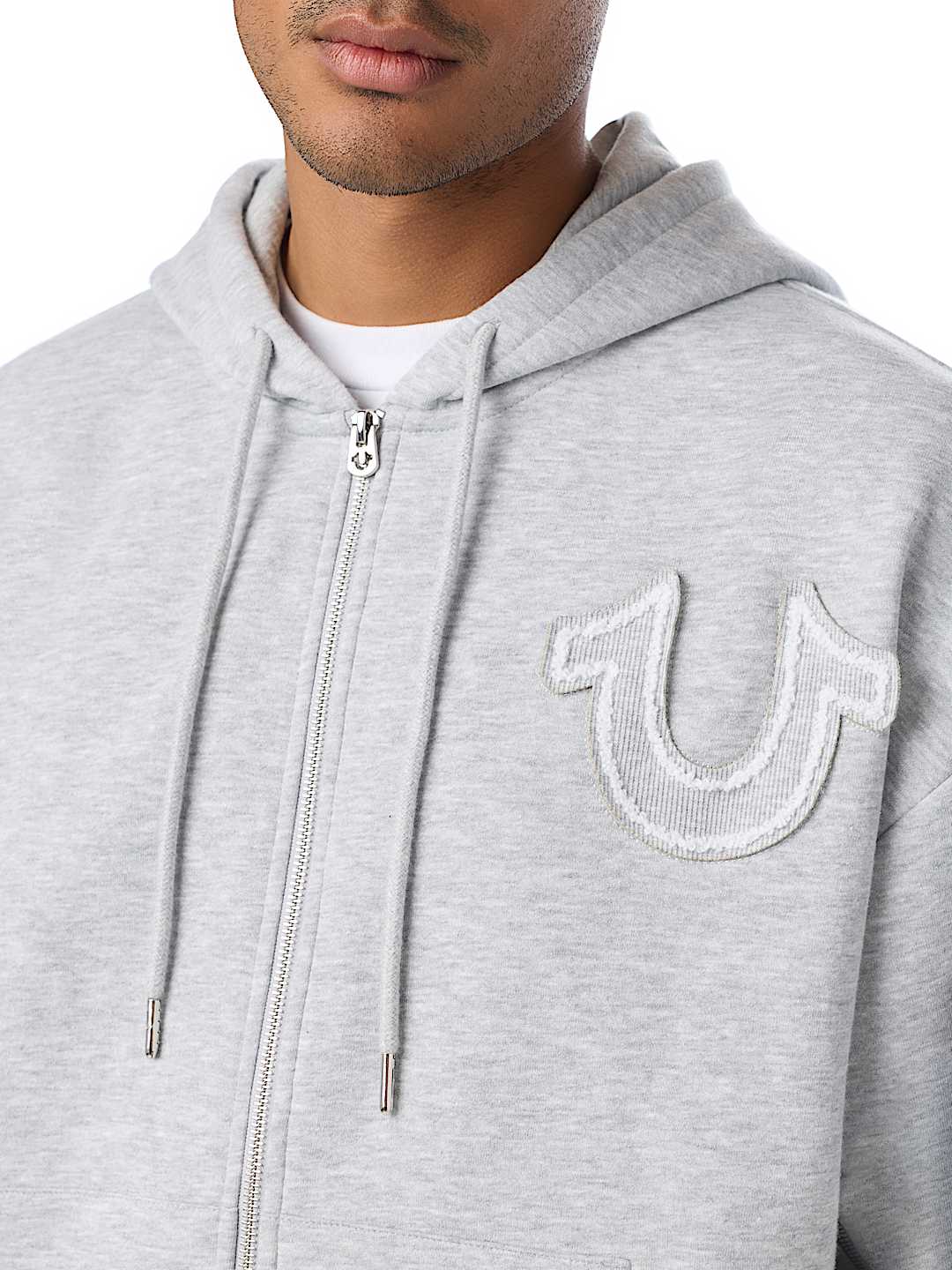 RIBBED BOXY ZIP HOODIE