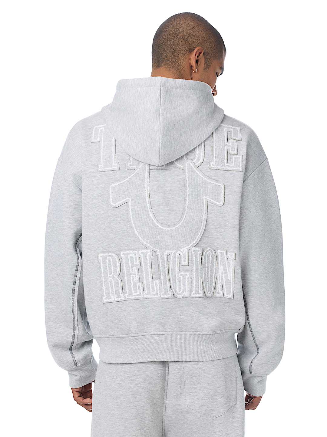 RIBBED BOXY ZIP HOODIE