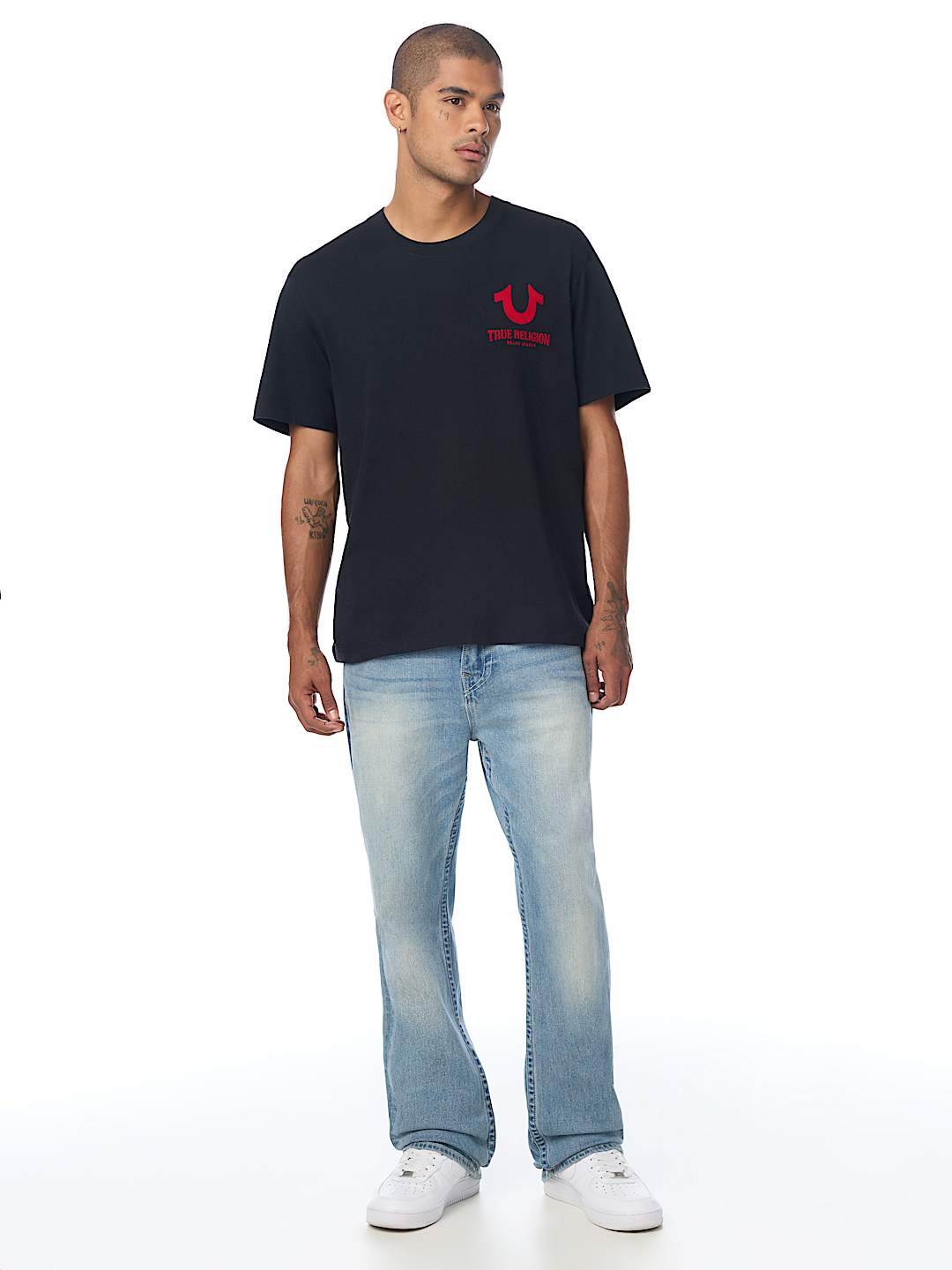 BUDDHA FACE FLOCKED TEE
