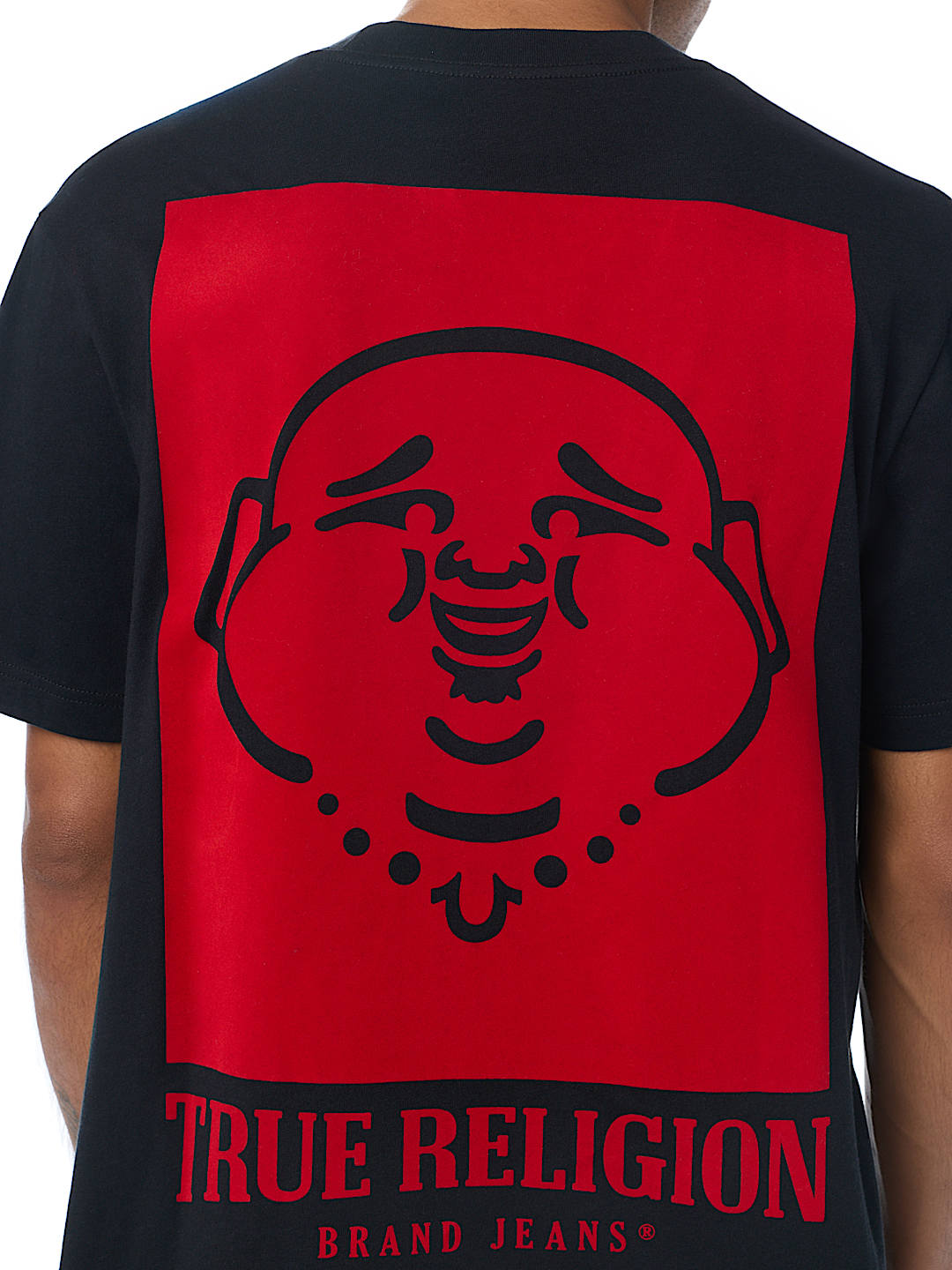 BUDDHA FACE FLOCKED TEE