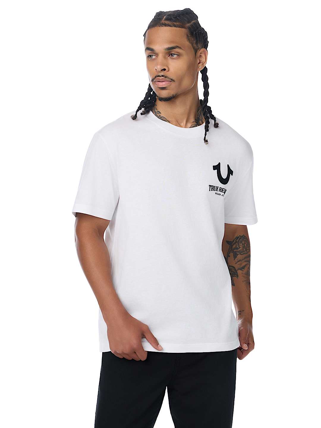 BUDDHA FACE FLOCKED TEE
