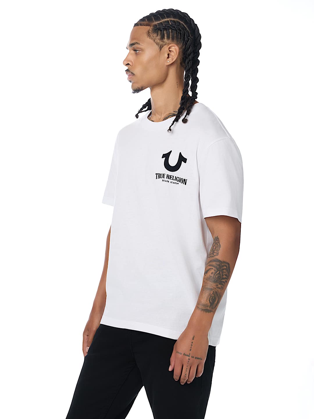 BUDDHA FACE FLOCKED TEE