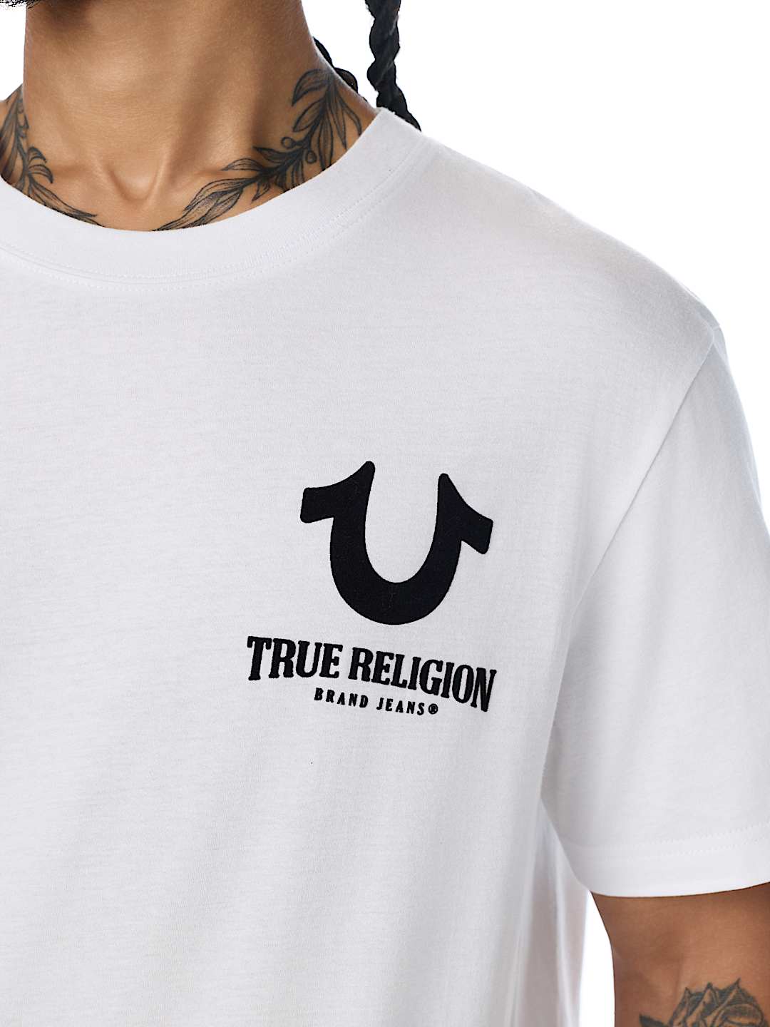 BUDDHA FACE FLOCKED TEE
