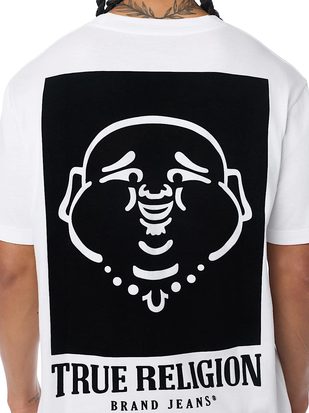 BUDDHA FACE FLOCKED TEE