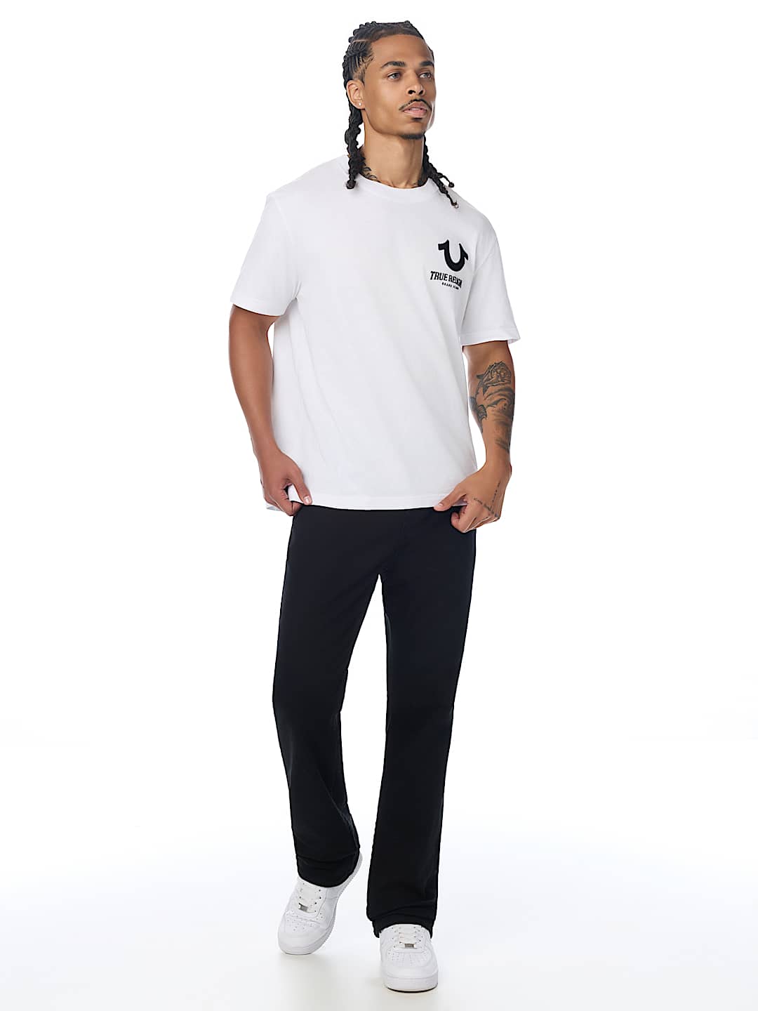 BUDDHA FACE FLOCKED TEE