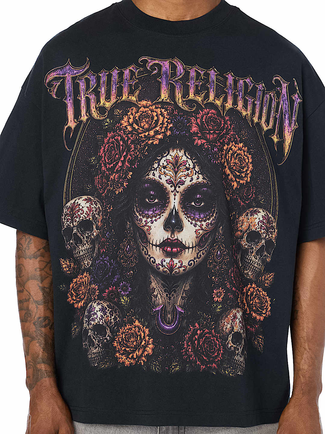 DAY OF THE DEAD GRAPHIC OVERSIZED HEAVYWEIGHT TEE