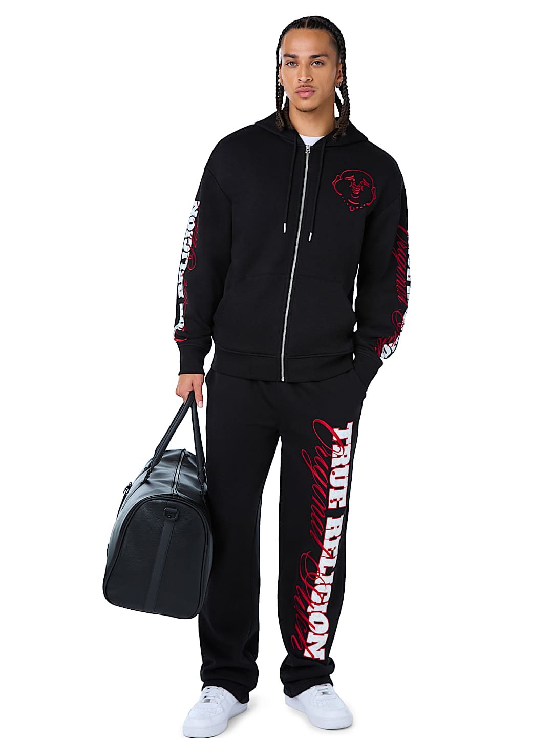 BUDDHA PUFF PRINT LOGO ZIP HOODIE