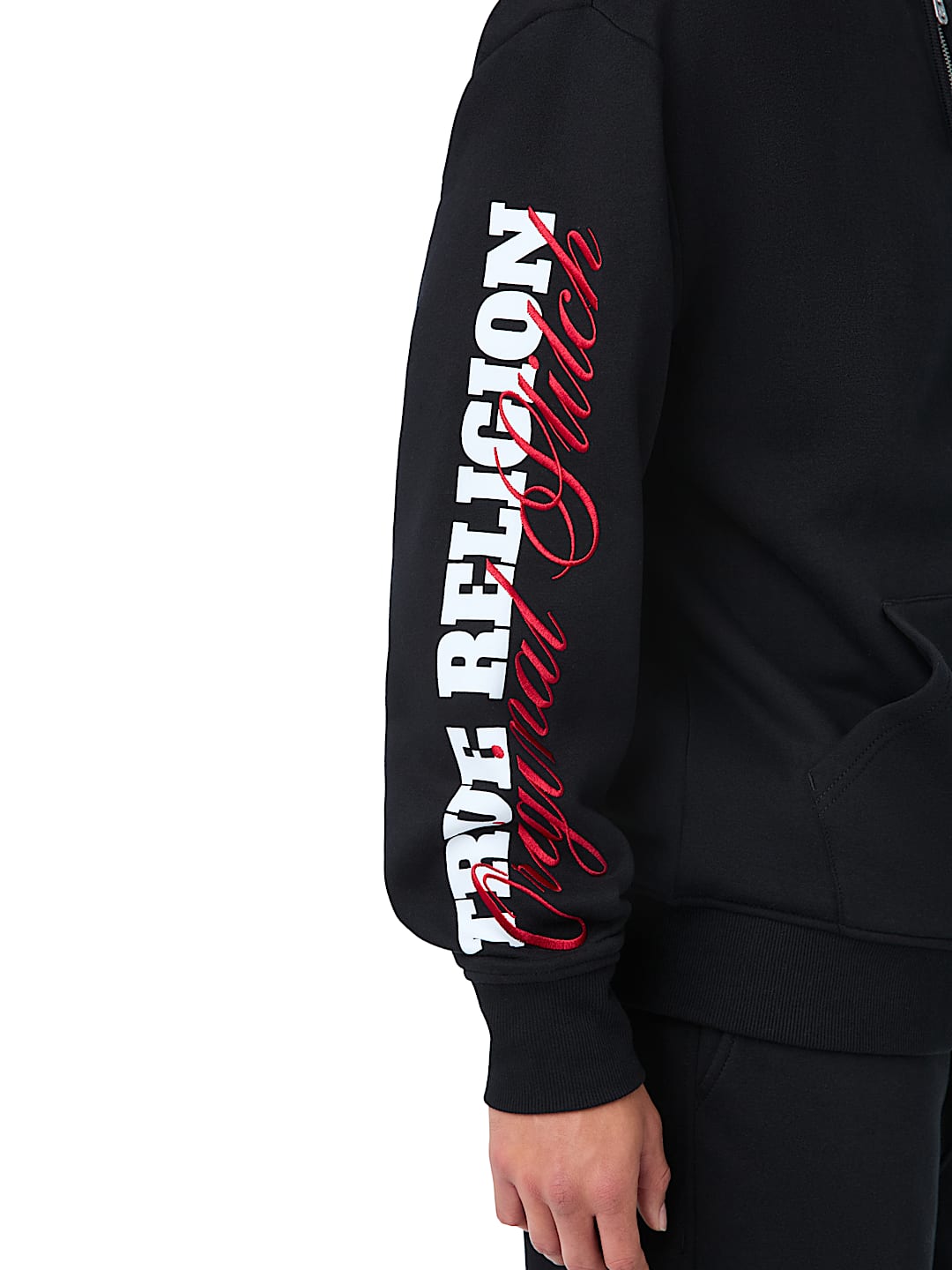 BUDDHA PUFF PRINT LOGO ZIP HOODIE