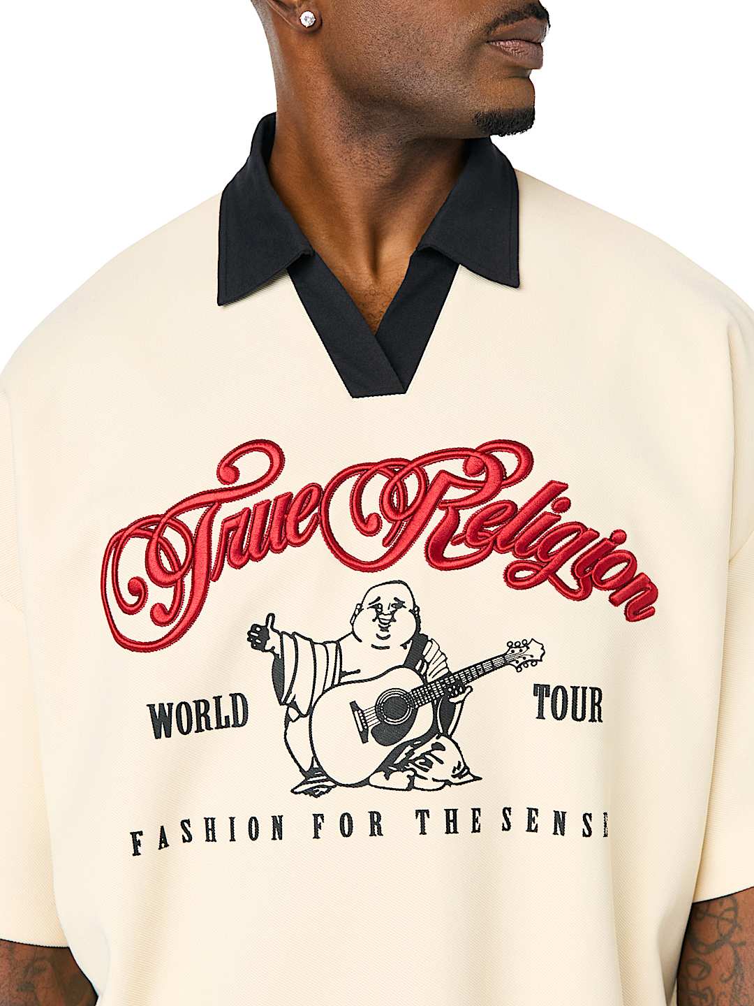 EMBROIDERED OVERSIZED POLO SHIRT