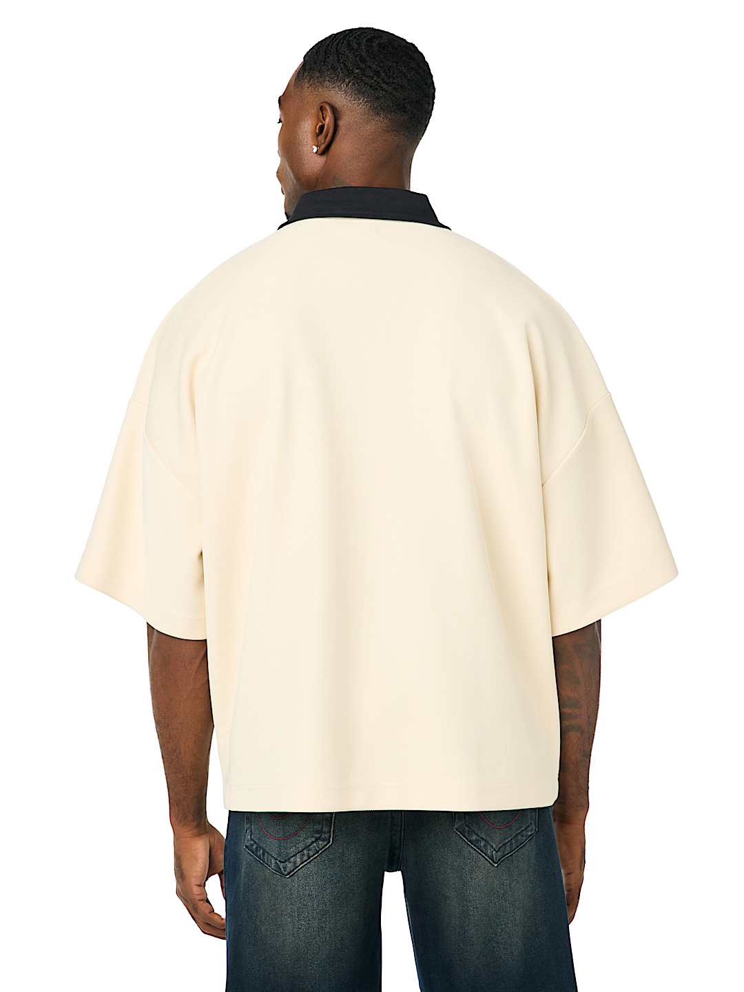 EMBROIDERED OVERSIZED POLO SHIRT